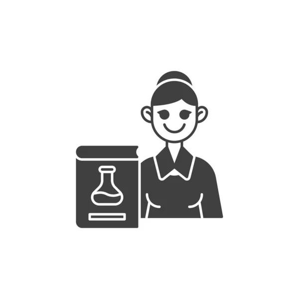 Química profesor vector icono — Vector de stock