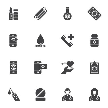 Tıbbi ilgili vektör simgeleri belirlendi