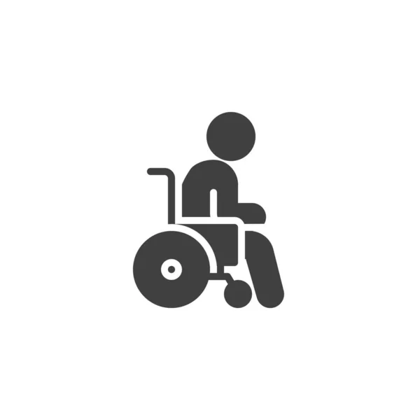 Handicapped person vector icon — Stock Vector