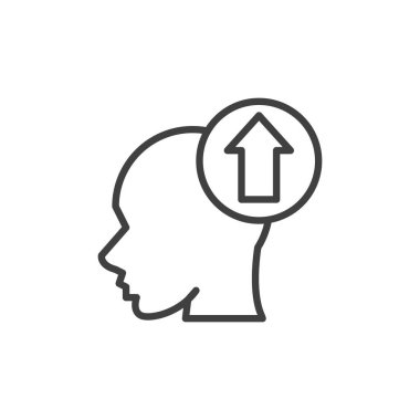 Zihin büyütme çizgisi simgesi