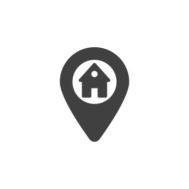 Ev konumu pin vektörü simgesi
