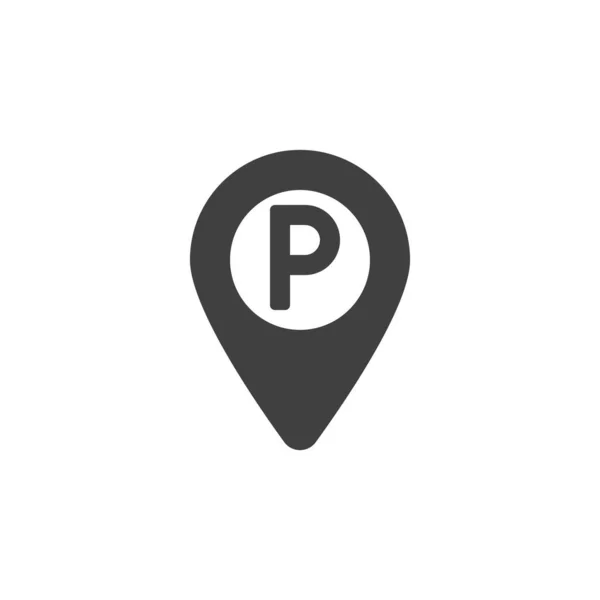 Ícone do vetor do pino do local de estacionamento — Vetor de Stock