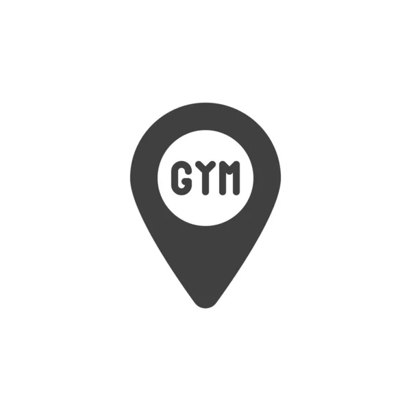 Gimnasio ubicación pin vector icono — Vector de stock