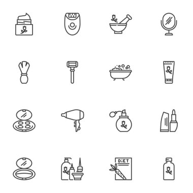 Kozmetik çizgisi simgeleri ayarlandı