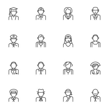 İnsanların mesleği avatarların çizgi simgelerini belirler