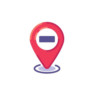 Navigasyon pin düz simgesini durdur