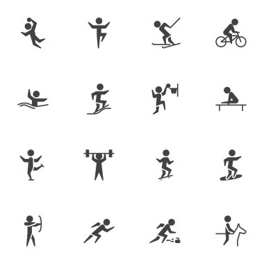 Spor, etkinlik vektörü simgeleri ayarlandı