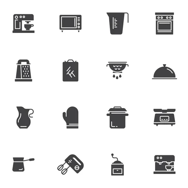 Ensemble d'icônes vectorielles ustensiles de cuisine — Image vectorielle