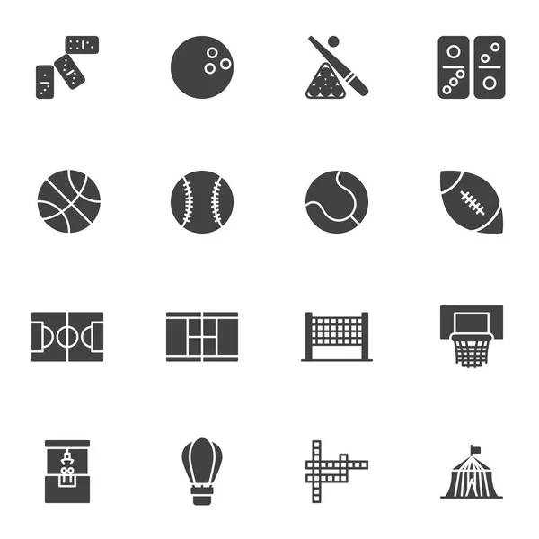 Juego de iconos vectoriales de deporte y recreación — Vector de stock