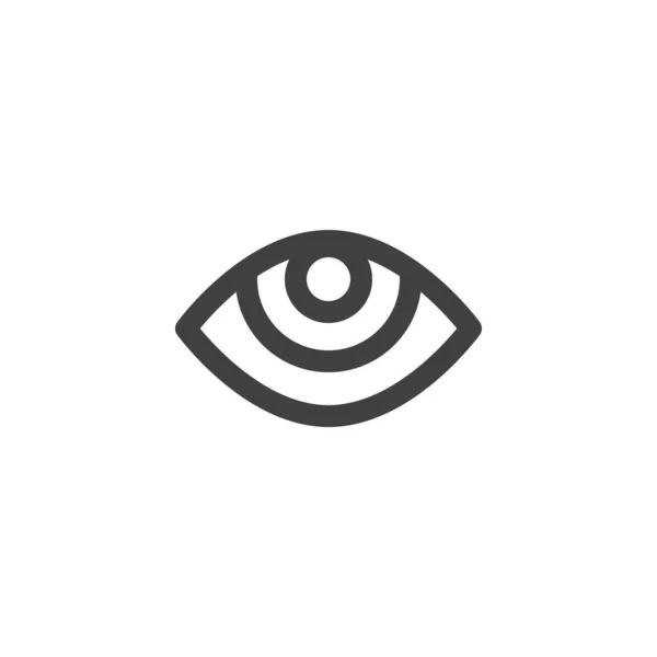 Eye vision line icon — Stock Vector