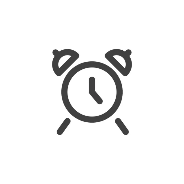 Alarma reloj línea icono — Vector de stock