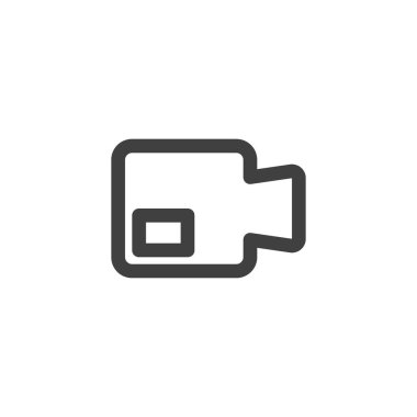 Video kamera çizgi simgesi