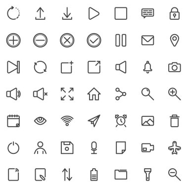 Temel UI satır simgeleri ayarlandı