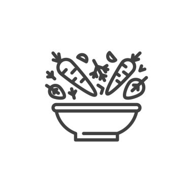 Sebze kasesi çizgisi simgesi