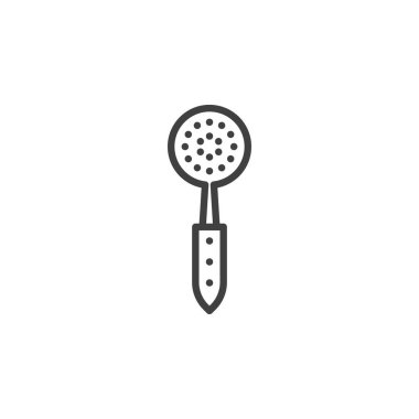 Süzgeç kaşık çizgisi simgesi