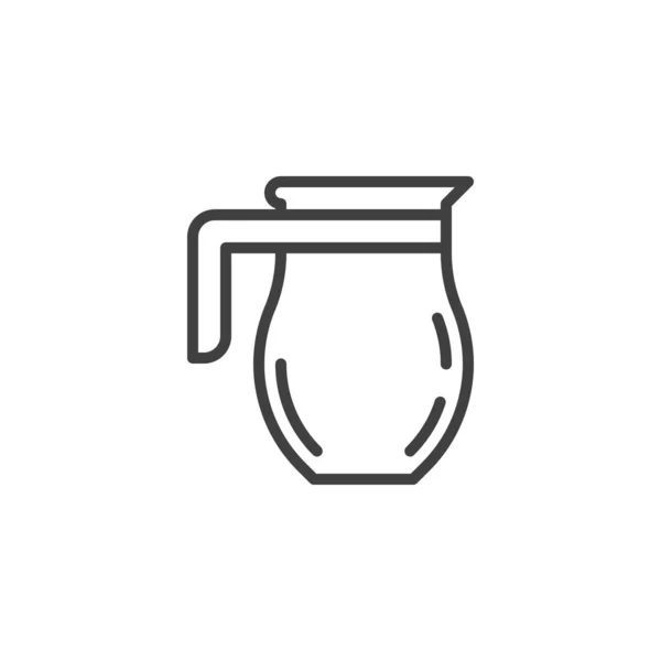 Pitcher, carafe line icon — Stock Vector