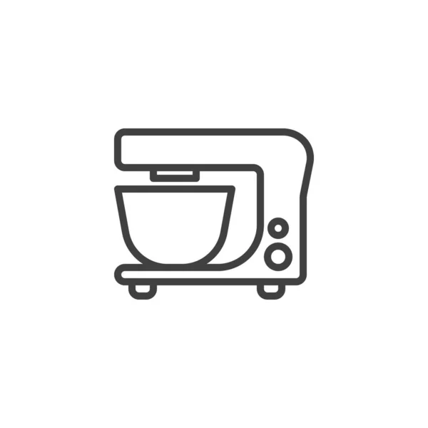 Icono de línea de procesador de alimentos — Vector de stock