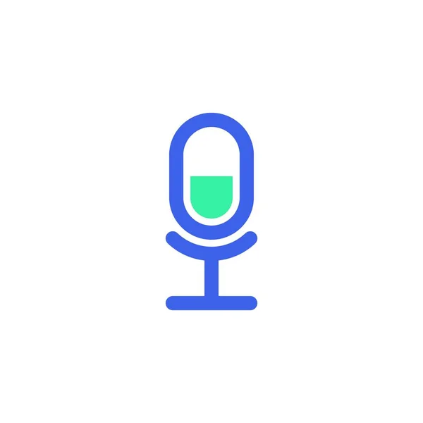 Micrófono icono vector — Vector de stock