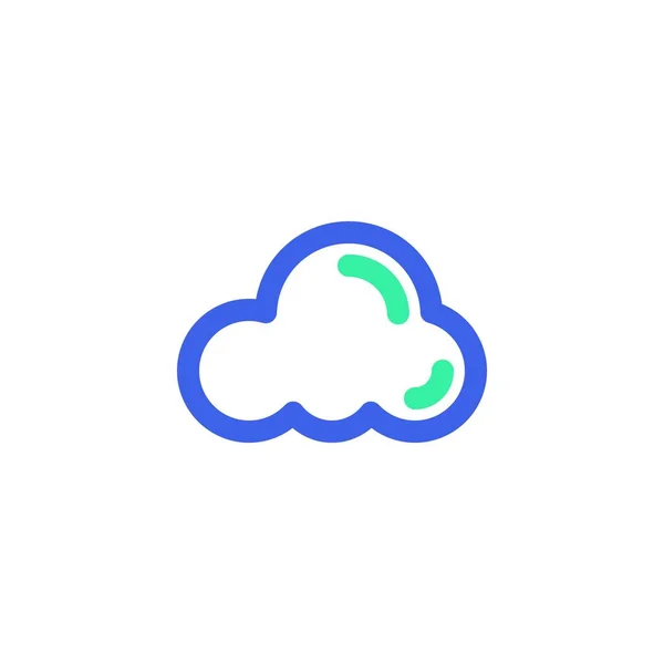 Cloud computing vector icono — Vector de stock