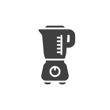 Blender, karıştırıcı vektör simgesi. Mobil konsept ve web tasarımı için düz tabela. Gıda işlemci simgesi. Sembol, logo çizimi. Vektör grafikleri