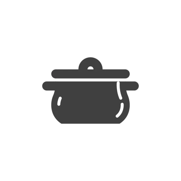 Cooking Pan Vector Icon Filled Flat Sign Mobile Concept Web — Stock Vector