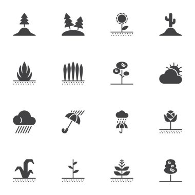 Açık hava vektör simgeleri ayarlandı