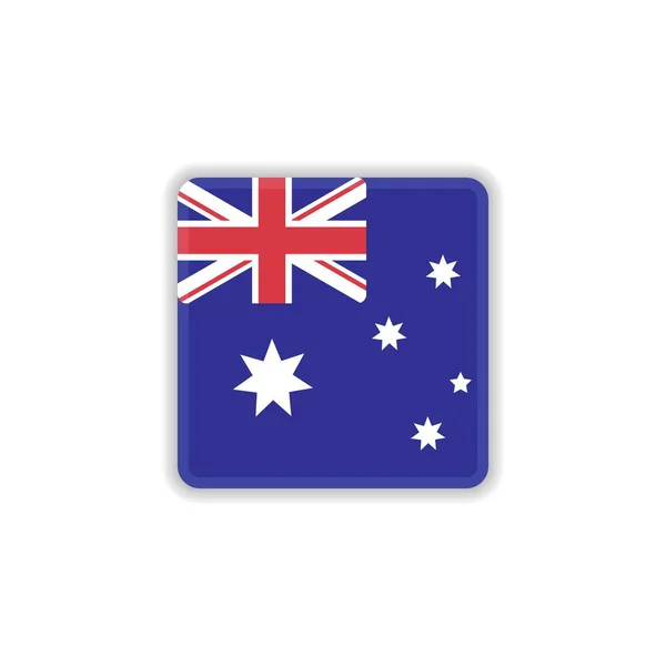 オーストラリア国旗フラットアイコン — ストックベクタ