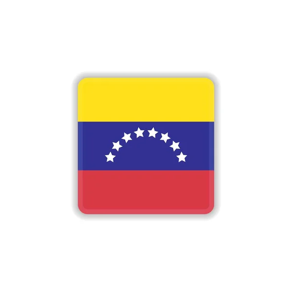 Drapeau national Venezuela icône plate — Image vectorielle