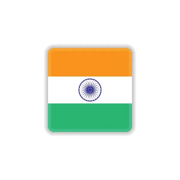 Indian national flag flat icon — Stock Vector