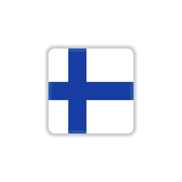 Nationaal vlaggenpictogram Finland — Stockvector