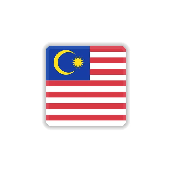 Flagge Malaysias flach — Stockvektor