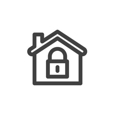 Ev kilit satırı simgesi