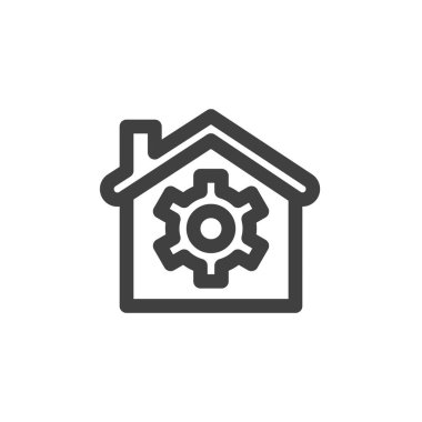 Ev ve dişli satırı simgesi