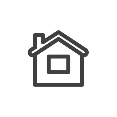 Pencere çizgisi simgesi olan ev