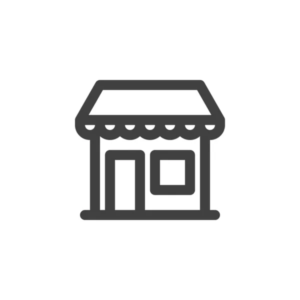 Tienda, icono de línea de mercado — Archivo Imágenes Vectoriales
