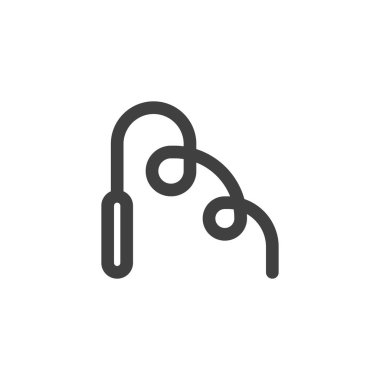 Jimnastik kurdele çizgisi simgesi