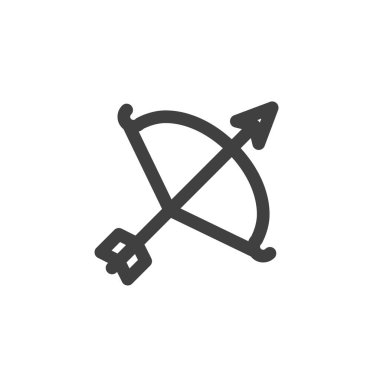 Okçuluk yay çizgisi simgesi