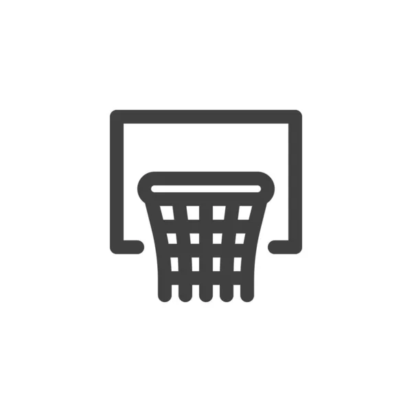 Icono de línea de aro de baloncesto — Vector de stock