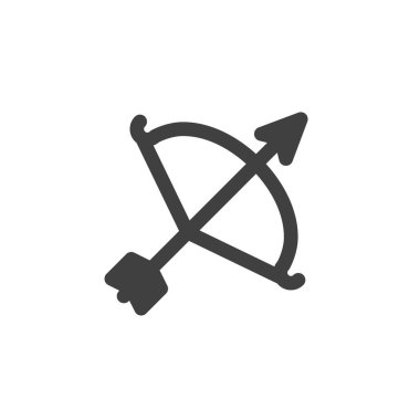 Okçuluk yay vektör simgesi