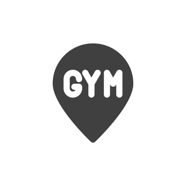 Gimnasio mapa puntero vector icono — Vector de stock