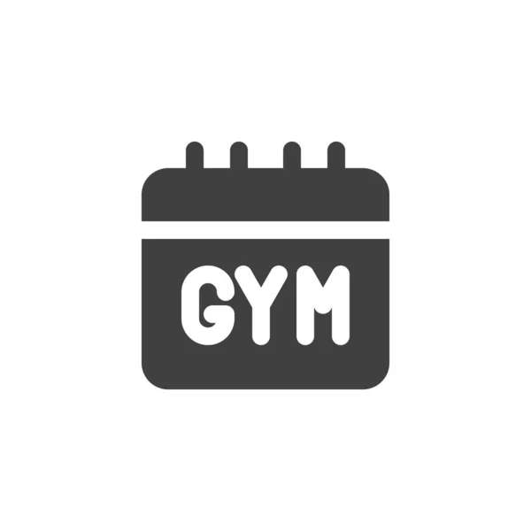 Gym calendrier icône vectorielle — Image vectorielle