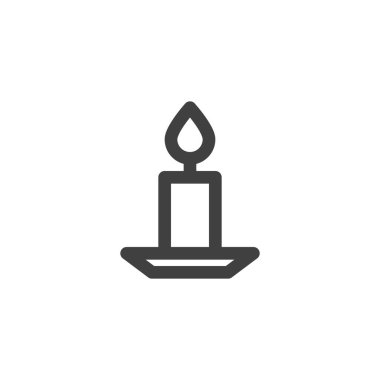 Xmas mum çizgisi simgesi