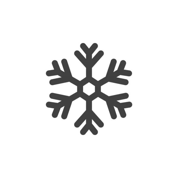 Icona della linea di decorazione fiocco di neve di Natale — Vettoriale Stock