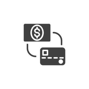 Para nakit geri vektör simgesi