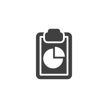 Pasta grafiği diyagramı olan pano vektör simgesi