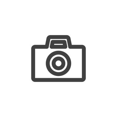 Fotoğraf makinesi çizgi simgesi