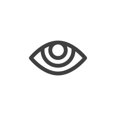 Göz odağı çizgisi simgesi