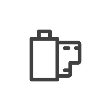 Kamera film kaydırma çizgisi simgesi