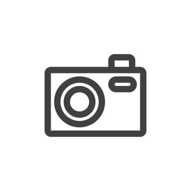 Fotoğraf makinesi çizgi simgesi