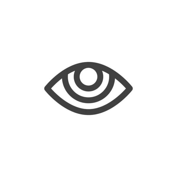 Augenfokus-Liniensymbol — Stockvektor